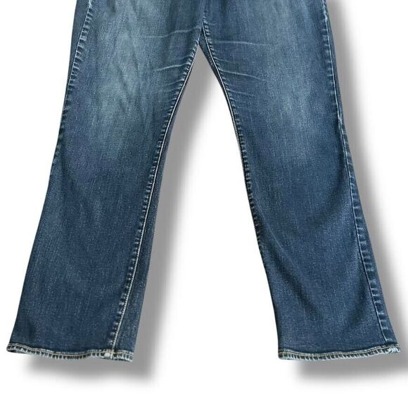 American Eagle Jeans Women's Size 16R Blue Straight Stretch Mid Rise Retro Y2K - Picture 4 of 12